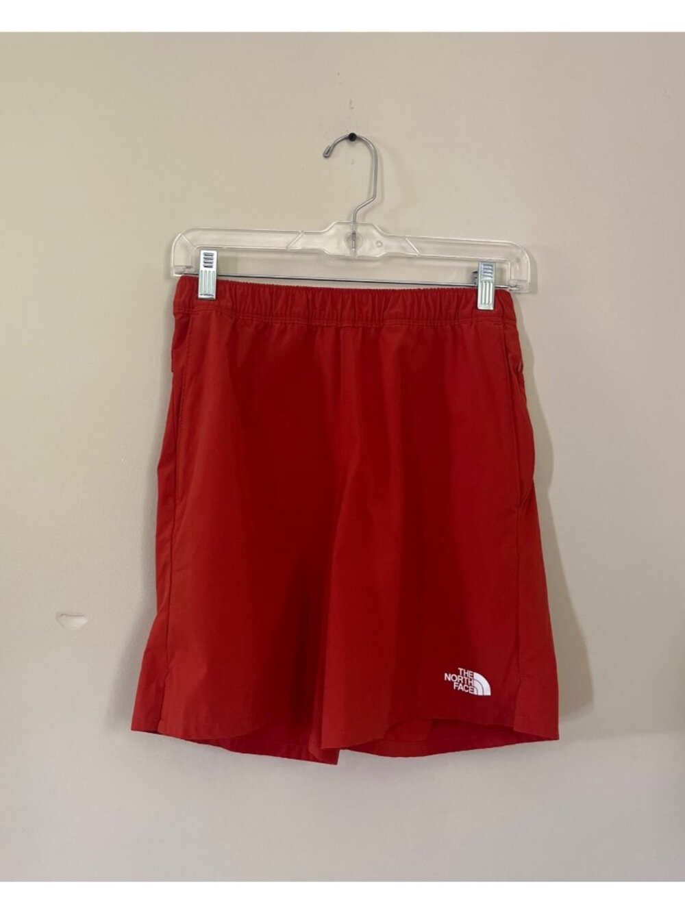 The North Face Mens Small Orange Activewear Shorts Drawstring Pockets